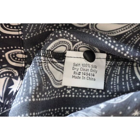 Johnny Was Workshop Women's Sz S Black Sun & Moon Silk Garnet Field Dress - Picture 8 of 11